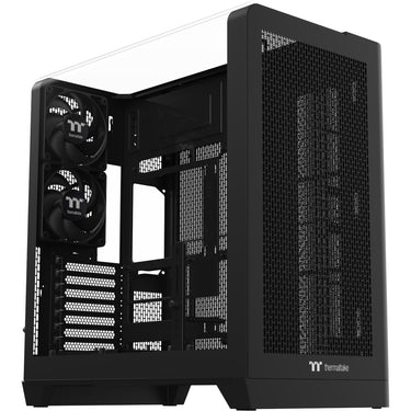 Thermaltake view 390 air midi tower behuizing (zwart | 2x usb-a | 1x usb-c | tempered glass)