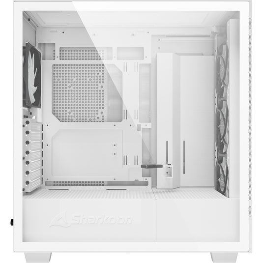 Sharkoon rebel c50 white rgb midi tower behuizing (wit | 2x usb-a | 1x usb-c | rgb | tempered glass)
