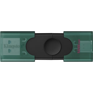 Kingston datatraveler duo 128 gb usb-stick (groen zwart, dtdeg2 128gb)