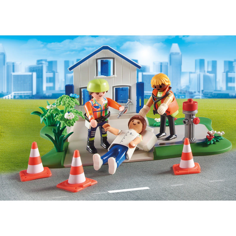 Load image into Gallery viewer, Playmobil figures - my figures: reddingsmissie constructiespeelgoed (70980)
