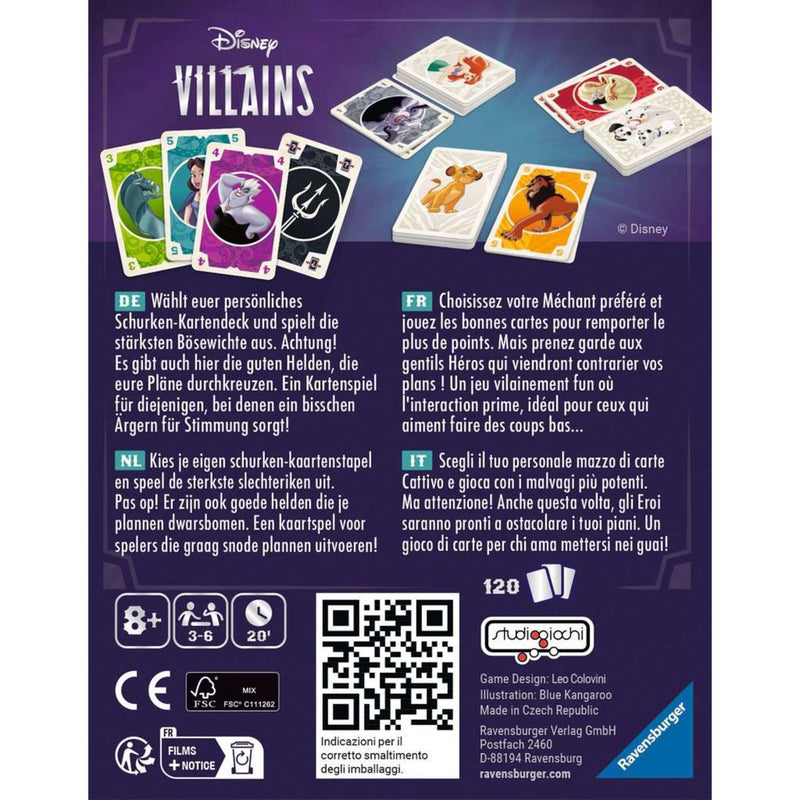 Load image into Gallery viewer, Ravensburger disney villains kaartspel (nederlands, 3 - 6 spelers, 15 minuten, vanaf 8 jaar)

