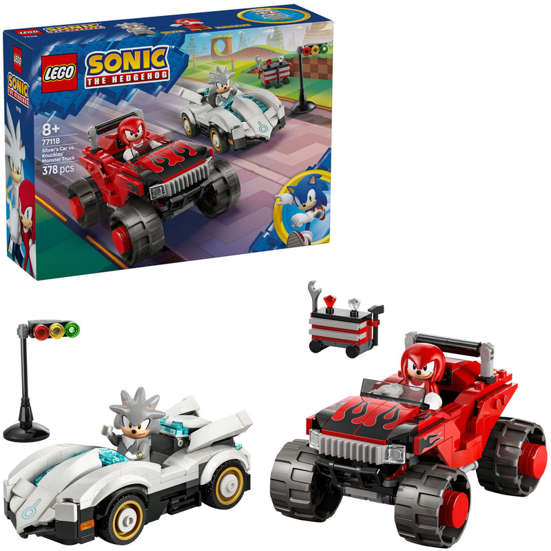 Load image into Gallery viewer, Lego sonic the hedgehog 77118 silvers auto vs. knuckles' monstertruck
