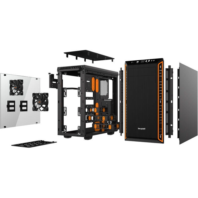 Load image into Gallery viewer, Be quiet! pure base 600 window midi tower behuizing (zwart oranje | 2x usb-a | tempered glass)
