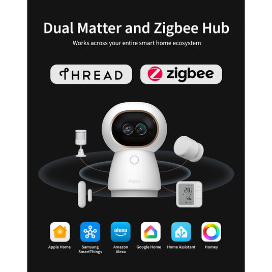 Aqara camera hub g350 select - 4k dual lens camera - matter 1.5 hub