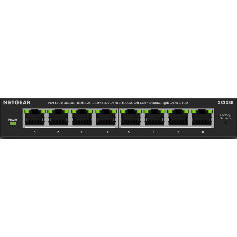 Load image into Gallery viewer, Netgear 8-poorts gigabit ethernet plus-switch (gs308ev4) (zwart, unmanaged)

