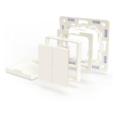 Shelly blu wall switch 4 + legrand adapter schakelaar (wit, bluetooth 4.2)