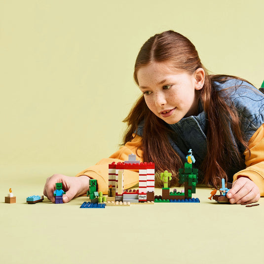Lego minecraft - het tnt junglehuis constructiespeelgoed (21275)