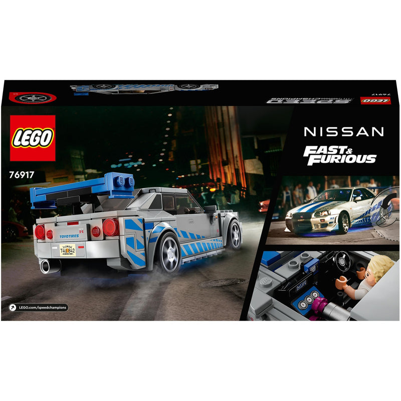 Load image into Gallery viewer, Lego speed champions - 2 fast 2 furious nissan skyline gt-r (r34) constructiespeelgoed (76917)

