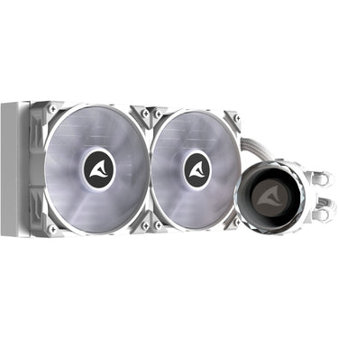 Sharkoon s80 rgb white waterkoeling (wit, 4-pins pwm fan-connector)