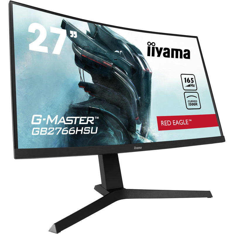 Load image into Gallery viewer, Iiyama g-master red eagle gb2766hsu-b1 27 curved gaming monitor (zwart, 2x hdmi, displayport, 2x usb-a, usb-b, 165 hz)
