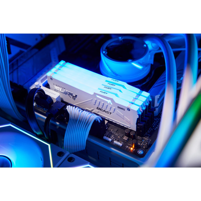 Load image into Gallery viewer, Kingston fury beast rgb 16 gb ddr5-5600 (1x 16 gb) werkgeheugen (wit, kf556c40bwa-16, xmp 3.0)
