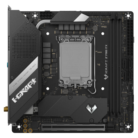 Maxsun ms-icraft z790 itx wifi socket 1700 moederbord (zwart, raid, 2.5 gb-lan, wlan, bt, sound, mini-itx)