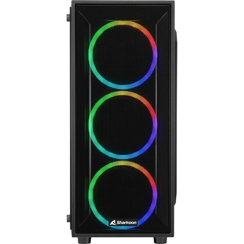 Load image into Gallery viewer, Sharkoon tg4m rgb midi tower behuizing (zwart | 2x usb-a | rgb | tempered glass)
