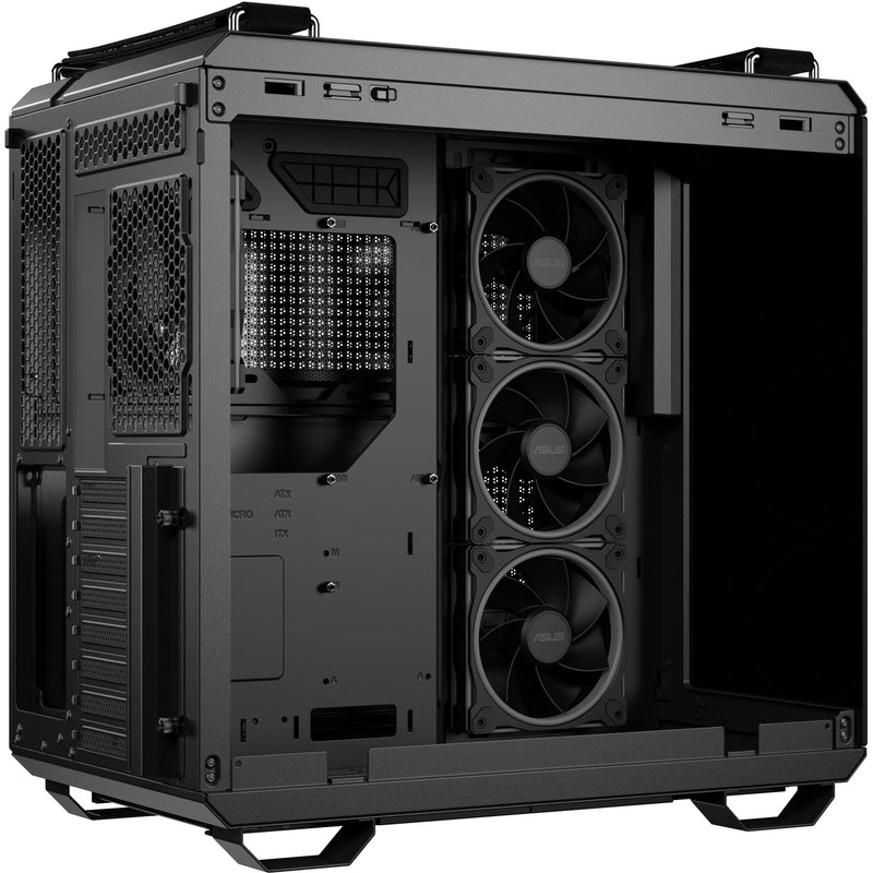 Load image into Gallery viewer, Asus tuf gaming gt502 horizon argb midi tower behuizing (zwart | 3x usb-a | 1x usb-c | tempered glass)
