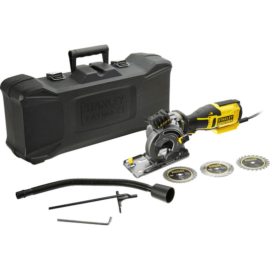 Stanley fatmax 650w multimateriaalzaag handcirkelzaag (geel zwart, met koffer)