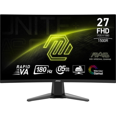 Msi mag 27c6f 27 curved gaming monitor (zwart, 2x hdmi, displayport, 180 hz)