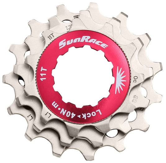 Shimano sunrace sluitring met kransjes 12v 11 13 15t zilver