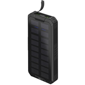 Goobay outdoor solar power bank 20,000 mah with power delivery powerbank (zwart)