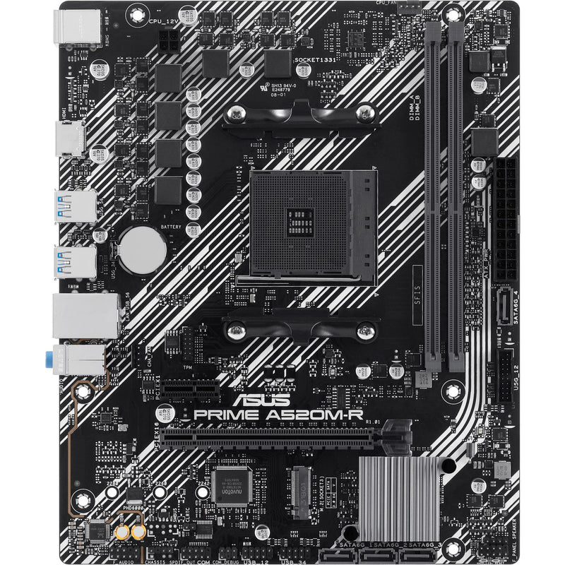 Load image into Gallery viewer, Asus prime a520m-r socket am4 moederbord (raid, gb-lan, sound, µatx)
