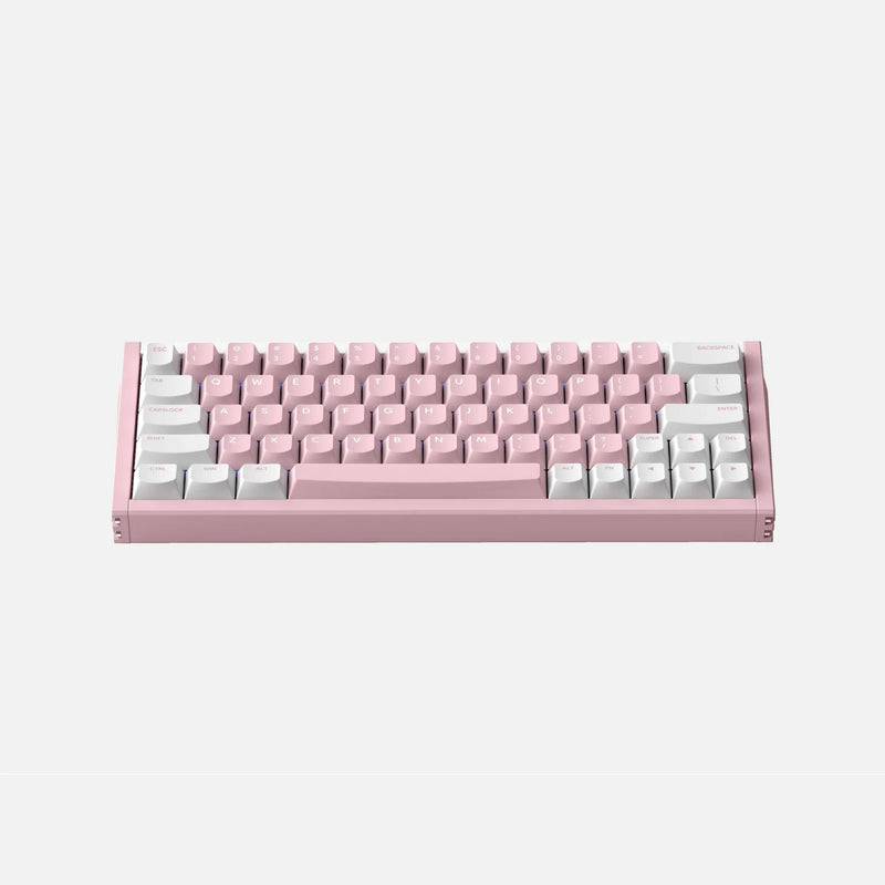 Afbeelding laden in galerijviewer, Iqunix ez63 pink magnetic switch gaming he keyboard (wit, us lay-out (qwerty), gateron jade pro, 60%, rgb, double shot pbt keycaps)
