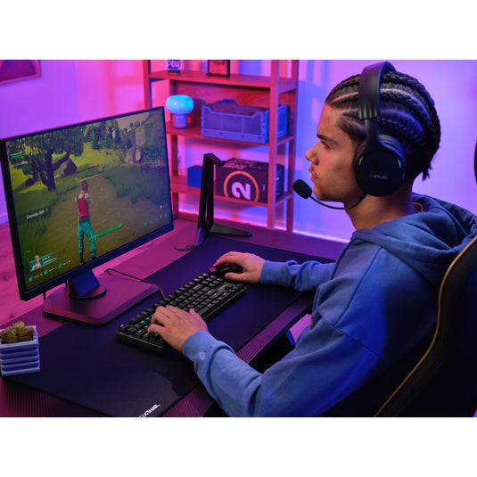 Trust gxt 864 cada compact mechanisch tkl-gamingtoetsenbord, gaming toetsenbord (zwart, us lay-out, huano brown, rgb)