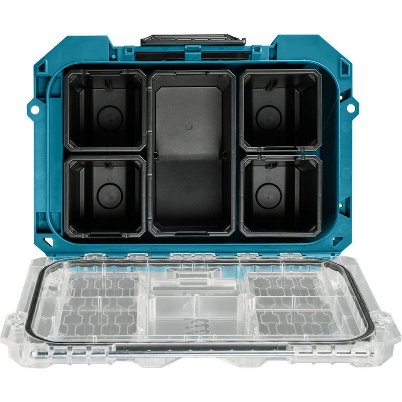 Load image into Gallery viewer, Makita maktrak organizer compact p-91067 gereedschapsbox (blauw zwart)
