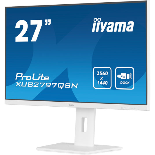 Iiyama prolite xub2797qsn-w2 27 monitor (wit, hdmi, displayport, 4x usb-a, usb-c, rj-45)