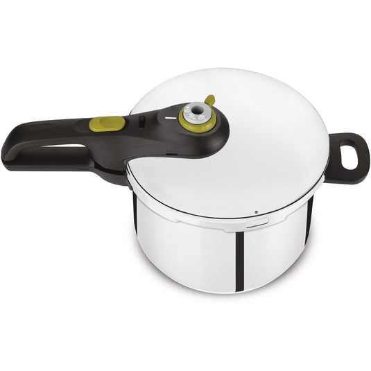 Tefal snelkookpan secure 5 neo p2530738 (roestvrij staal zwart, 6 liter)