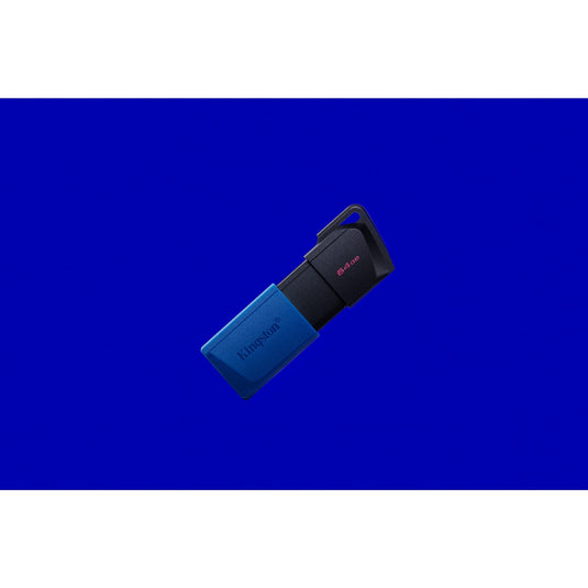 Usb-stick kingston datatraveler exodia m 64 gb blauw, zwart