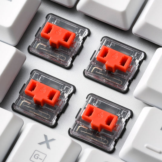 Sharkoon purewriter tkl rgb, gaming toetsenbord (wit, us lay-out, kailh choc low profile red, rgb leds, tkl)