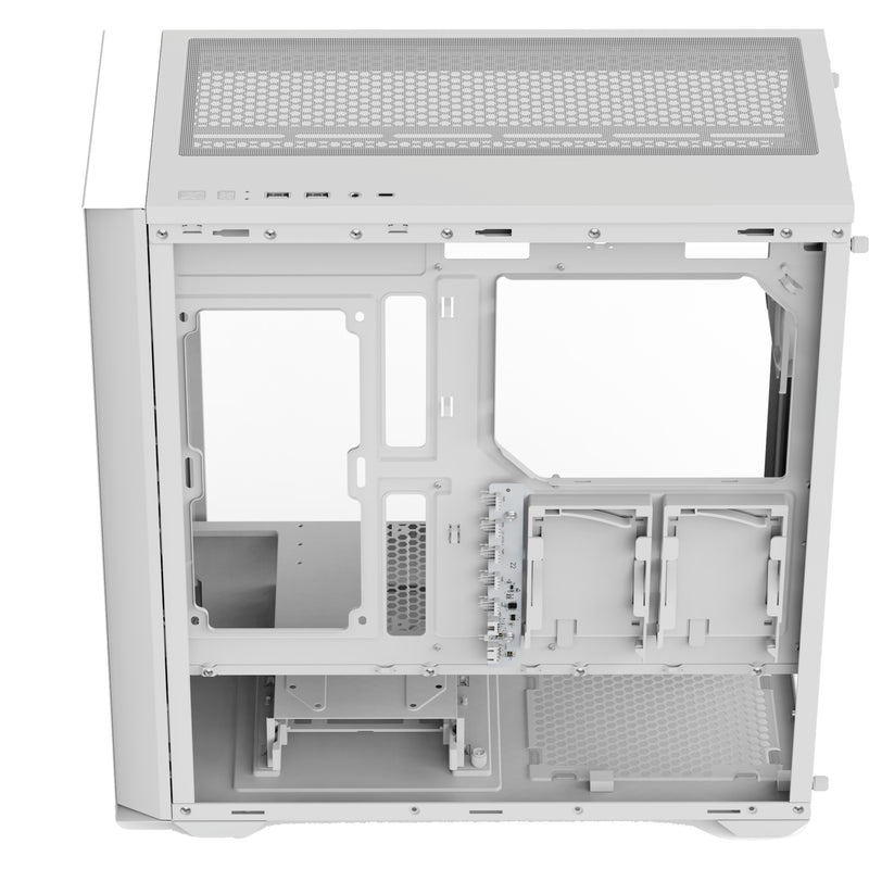 Load image into Gallery viewer, Aerocool b502a midi tower behuizing (wit | 2x usb-a | 1x usb-c | rgb)
