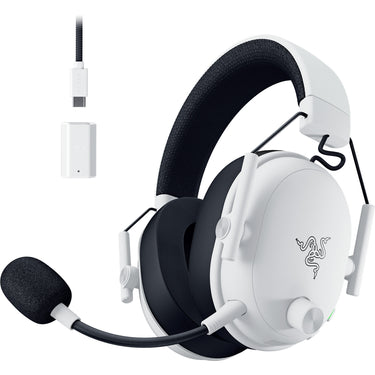 Razer blackshark v3 over-ear gaming headset (wit zwart, pc, playstation 4 en 5, bluetooth)