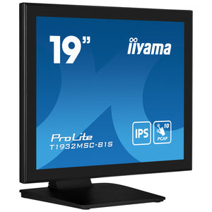 Iiyama prolite t1932msc-b2s 19 touchscreen monitor (zwart, 1x displayport, 1x hdmi)