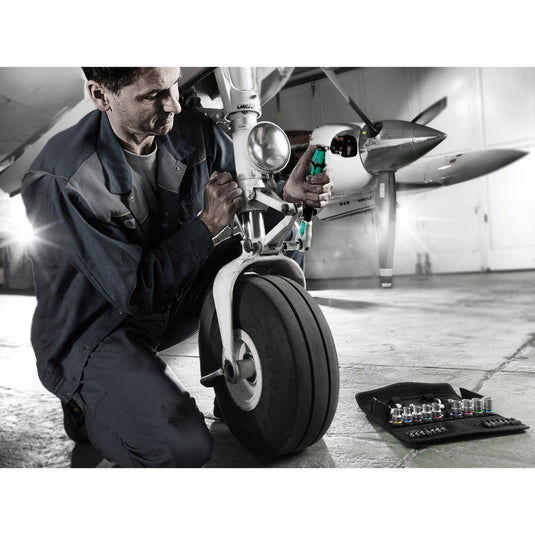 Wera 8100 sc 6 zyklop speed-ratelset, 1 2 -aandrijving gereedschapsset (zwart groen, 28-delig)