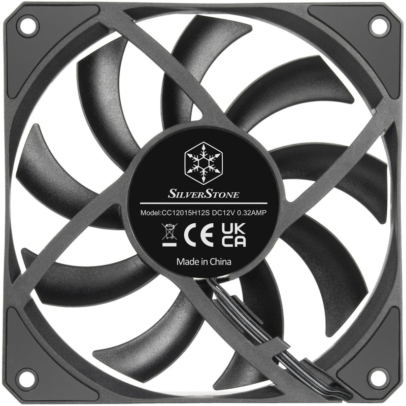 Load image into Gallery viewer, Silverstone air slimmer 120 case fan (zwart, 120 x 15 x 120 mm, pwm)
