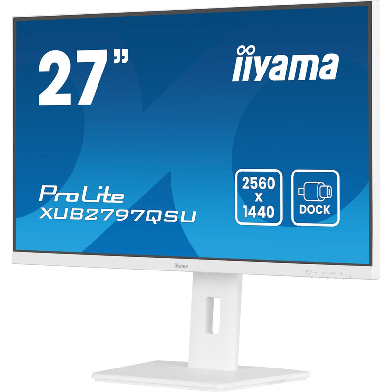 Load image into Gallery viewer, Iiyama prolite xub2797qsu-w2 27 monitor (wit, hdmi, displayport, 2x usb-a, usb-b)
