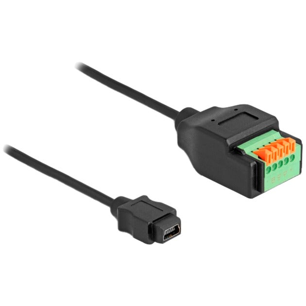 Load image into Gallery viewer, Delock usb 2.0 adapter, usb 2.0 type mini-b female > 5 pin terminal block (zwart, 15cm)
