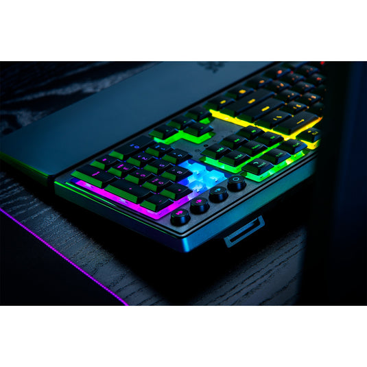 Razer ornata v3 low profile rgb mechanisch gaming toetsenbord (zwart, us lay-out (qwerty), hybrid-mecha-membrane, 100%, rgb leds, abs)