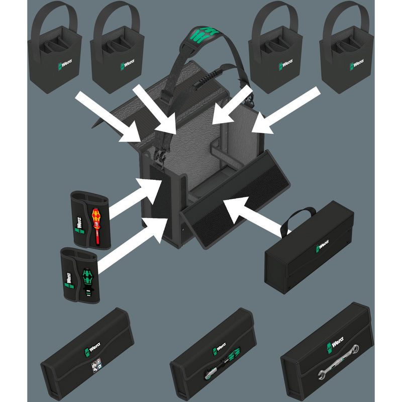 Load image into Gallery viewer, Wera 2go 2 xl gereedschapskoffer gereedschapskist (zwart)
