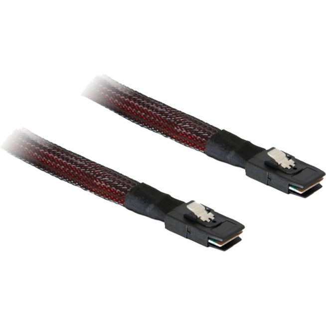 Load image into Gallery viewer, Delock mini sas sff-8087 > mini sas sff-8087 kabel (rood zwart, 1 meter)
