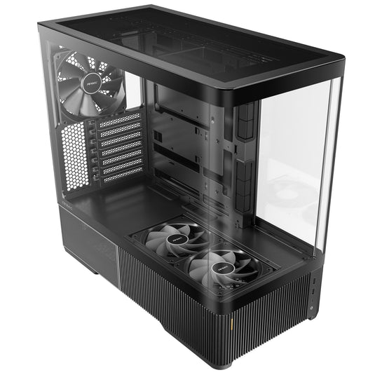 Antec c6 curve air midi tower behuizing (zwart | 2x usb-a | 1x usb-c | tempered glass)