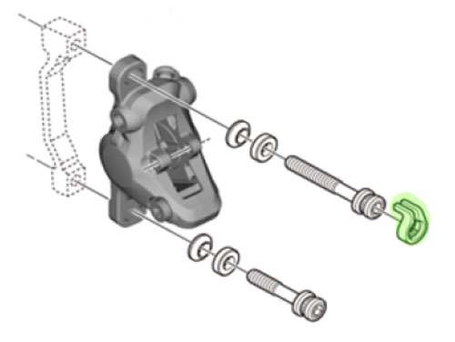 Load image into Gallery viewer, Shimano snap ring for brake caliper bolt
