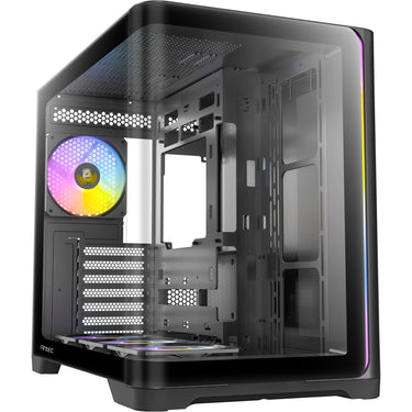 Antec c5 curve argb midi tower behuizing (zwart | 2x usb-a | 1x usb-c | tempered glass)