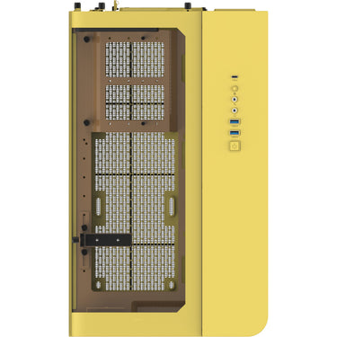 Thermaltake view 390 air butter caramel midi tower behuizing (geel | 2x usb-a | 1x usb-c | tempered glass)