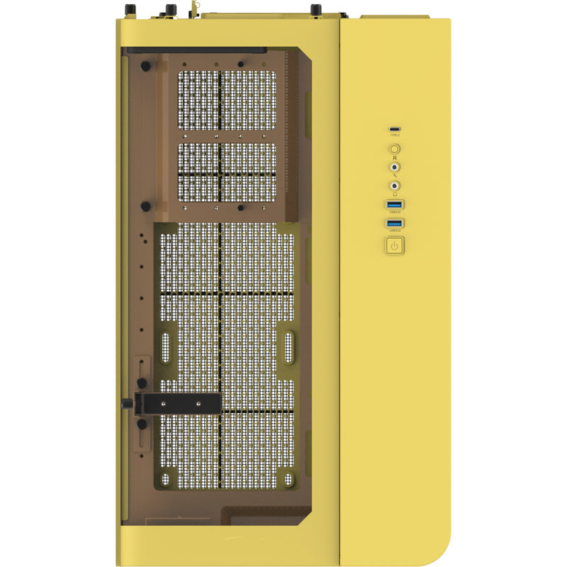 Load image into Gallery viewer, Thermaltake view 390 air butter caramel midi tower behuizing (geel | 2x usb-a | 1x usb-c | tempered glass)

