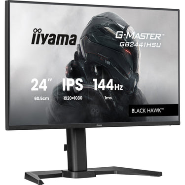 Iiyama g-master black hawk gb2441hsu-b1 23.8 gaming monitor (zwart, hdmi, displayport, 2x usb-a, usb-b, 144 hz)