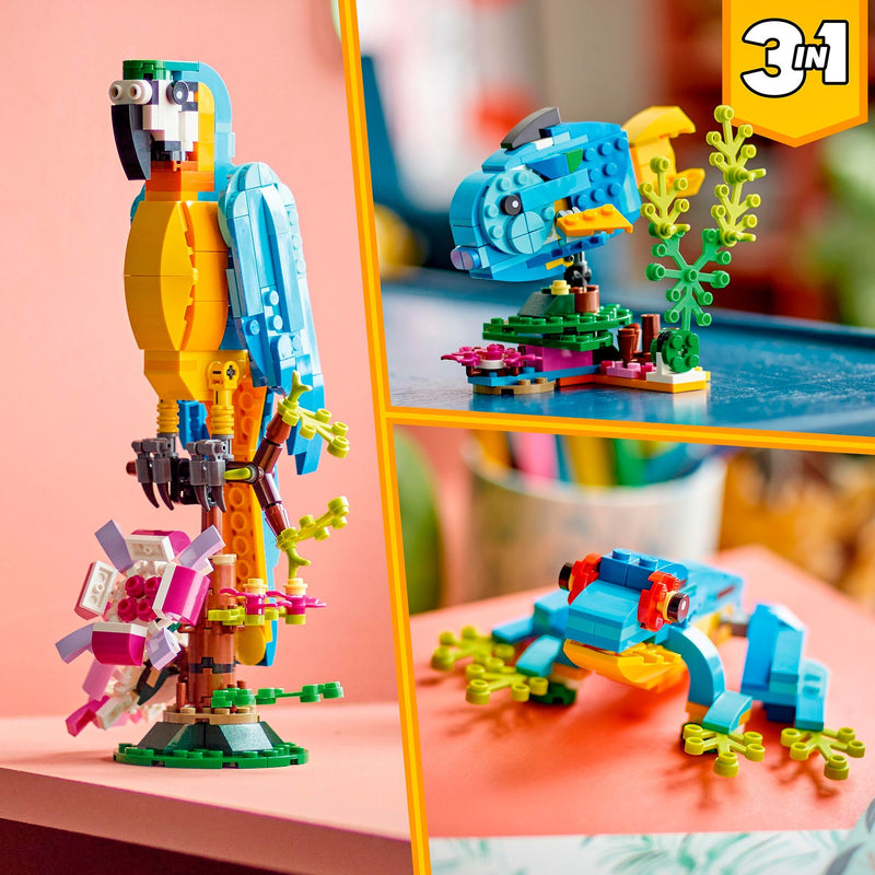 Load image into Gallery viewer, Lego creator 3-in-1 - exotische papegaai constructiespeelgoed (31136)
