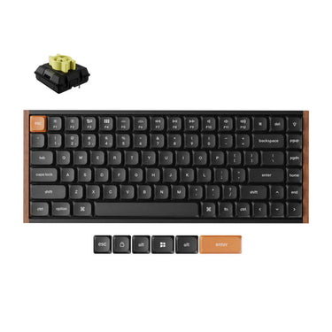 Keychron k3 max se qmk wireless custom mechanical keyboard (zwart, us lay-out (qwerty), milk pom banana, 75%, rgb, hot swap, 2.4 ghz | bluetooth 5.3 | usb-c)