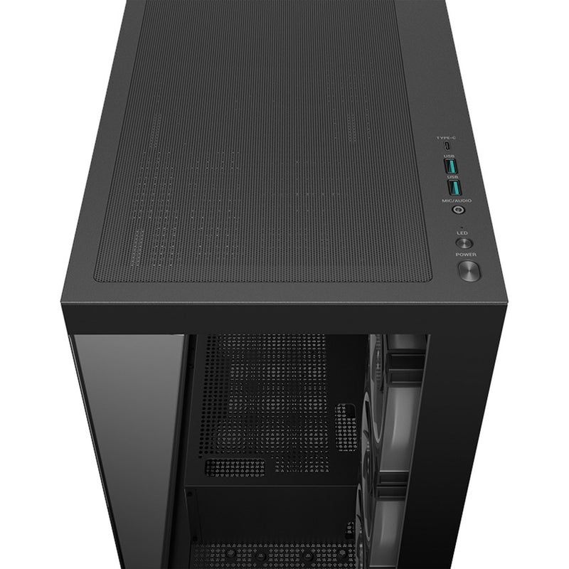 Afbeelding laden in galerijviewer, Deepcool cg580 4f v2 midi tower behuizing (zwart | 2x usb-a | 1x usb-c | rgb | tempered glass)
