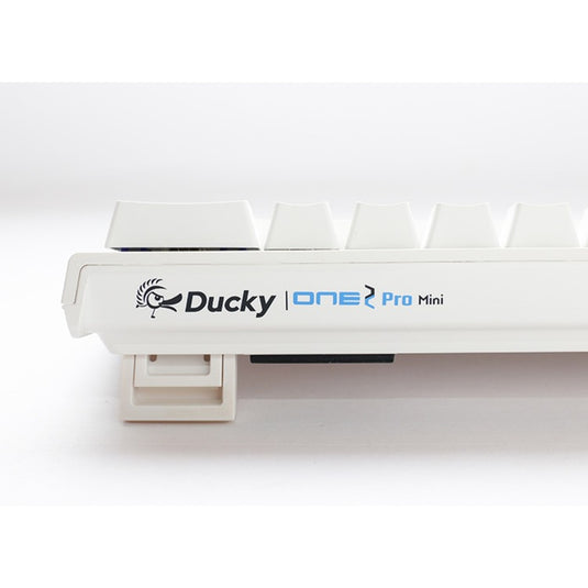 Ducky one 2 pro mini white classic, gaming toetsenbord (wit, us lay-out, cherry mx brown, rgb led, double-shot pbt, quack mechanics, 60%)